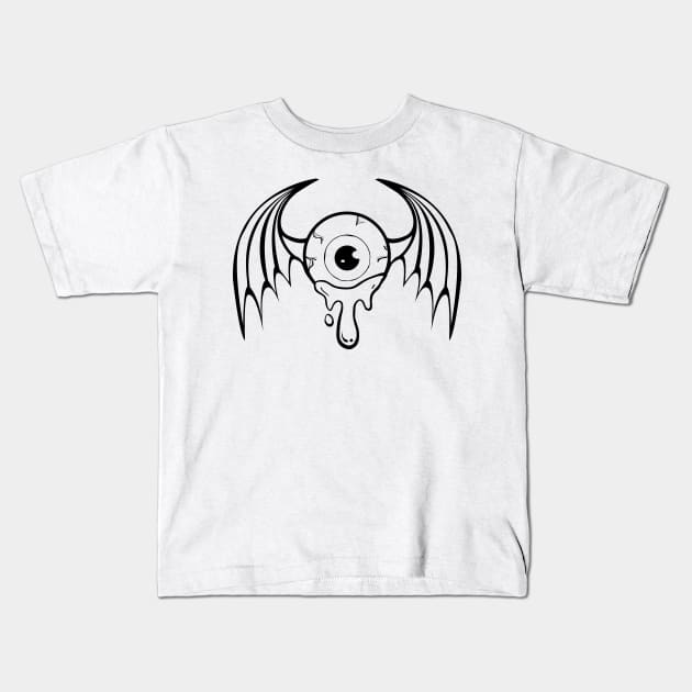 Fairycore Aesthetic Weird Fairy Eyeball Weirdcore Kids T-Shirt by Alex21